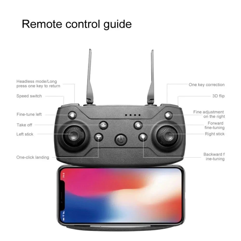 YT69 Drone with 1080P HD Camera Foldable RC Drone with 3D Flips Altitude Hold Gesture Selfie,2 Batteries,Percfect Gifts for Boys/Girls Beginners