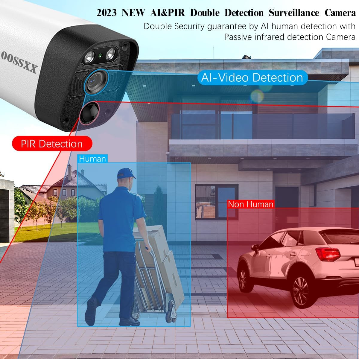 Solar Security Camera Outdoor Wireless Solar Powered Wireless Camera with Rechar