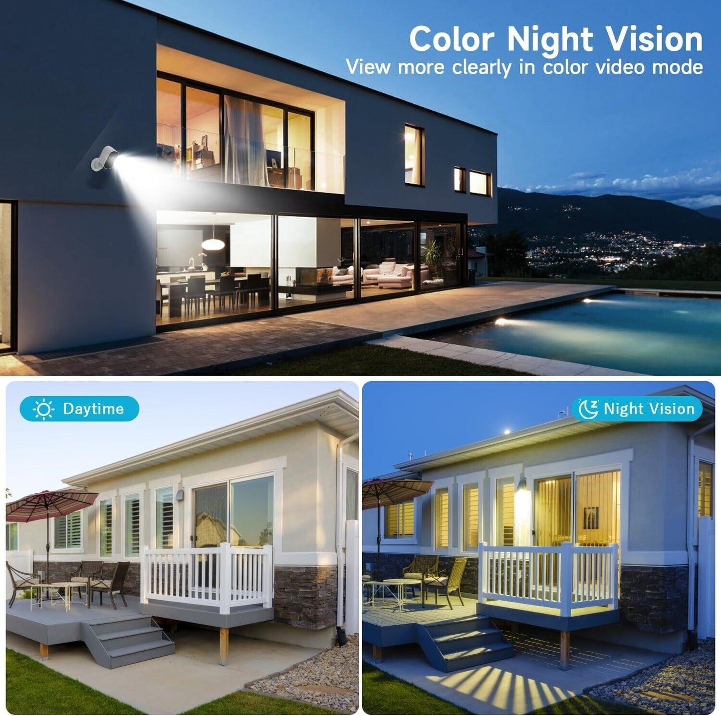 4MP Wireless Battery Security Camera Outdoor Wifi Smart Home Security IP Camera