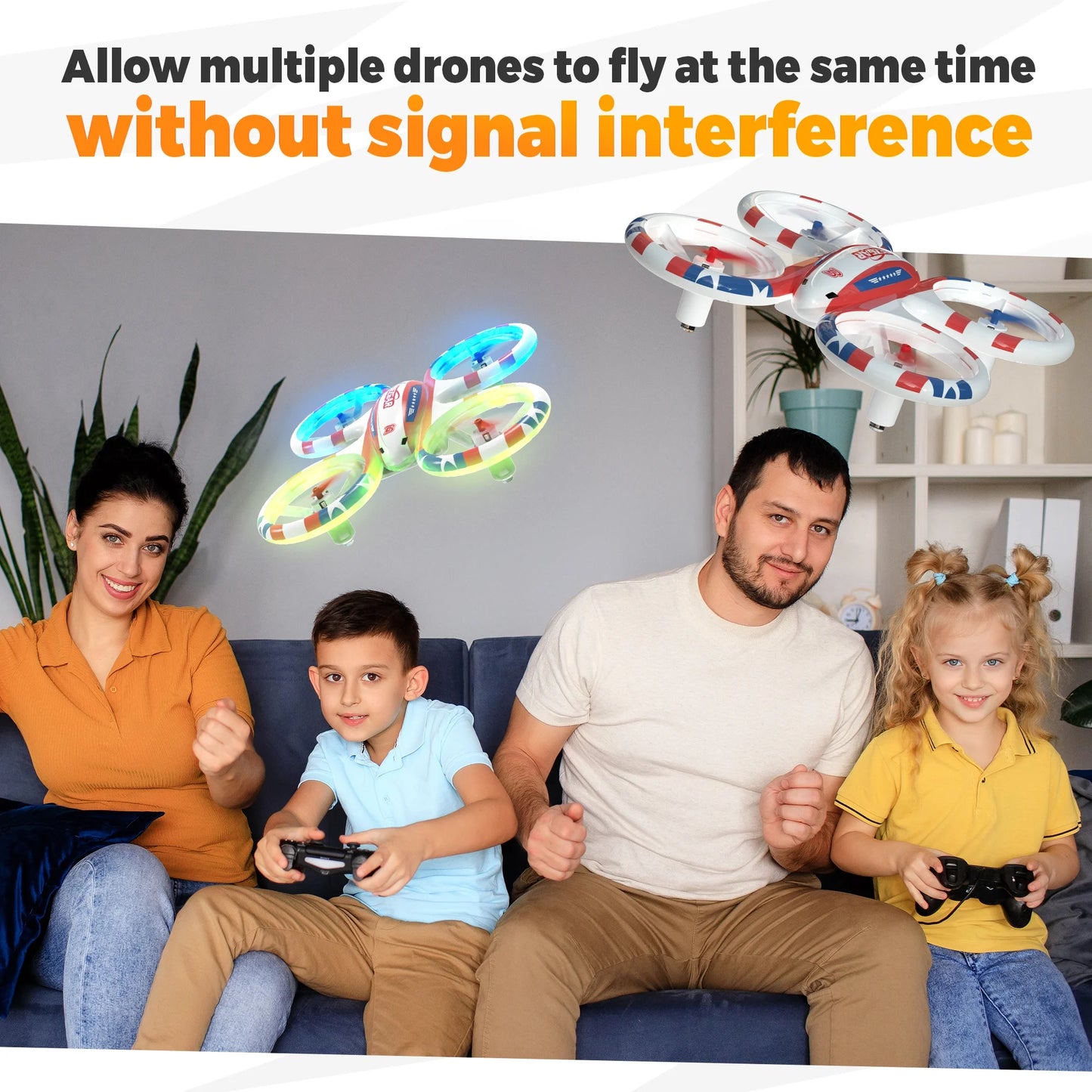 Drones Forkids, LED Stunt Drones Mini Quadcopter with LED Lights for Kids Boys Girls, White
