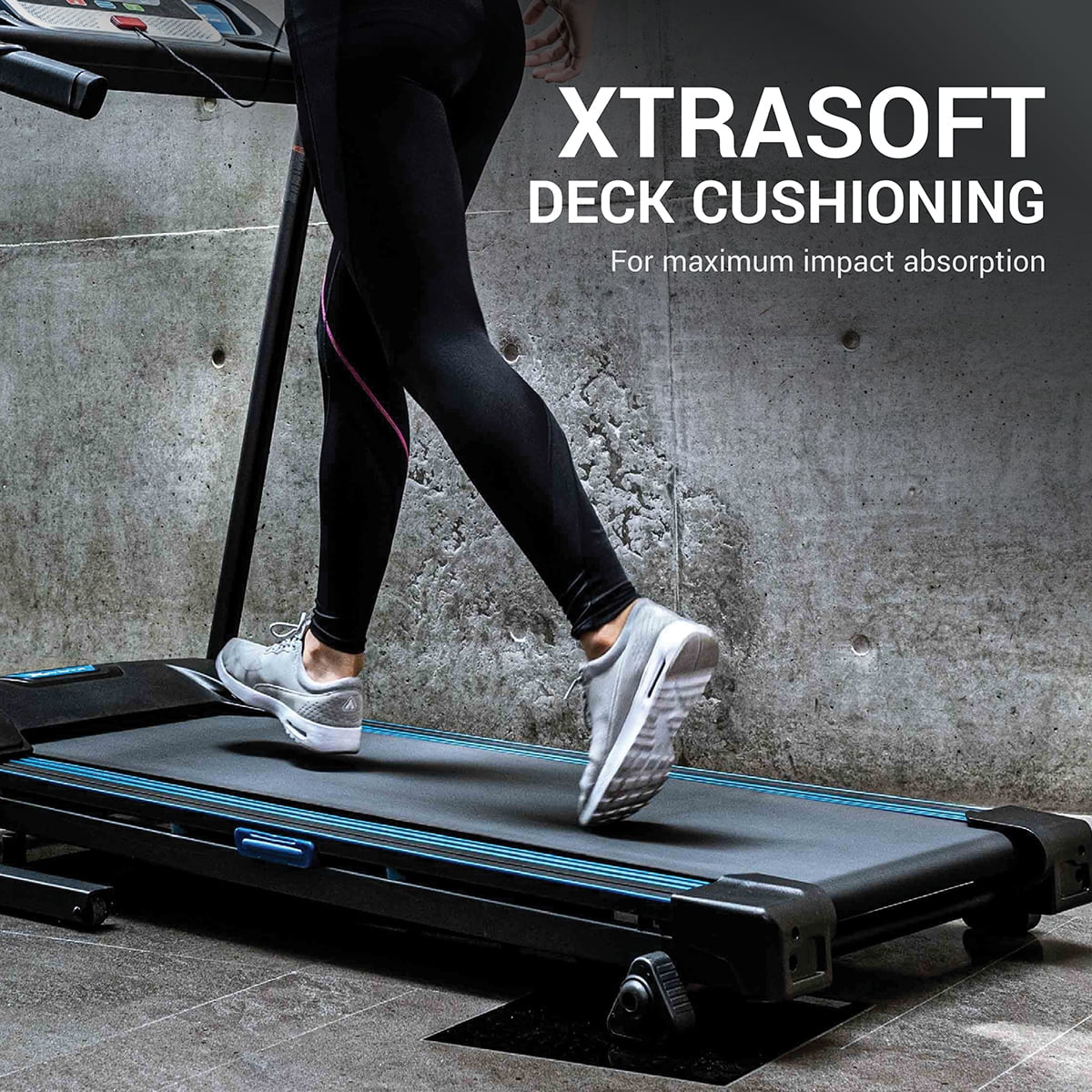 Fitness TR200 Folding Treadmill: Xtrasoft Cushioned Deck, 5.5" LCD Display, 3 Manual Incline Levels