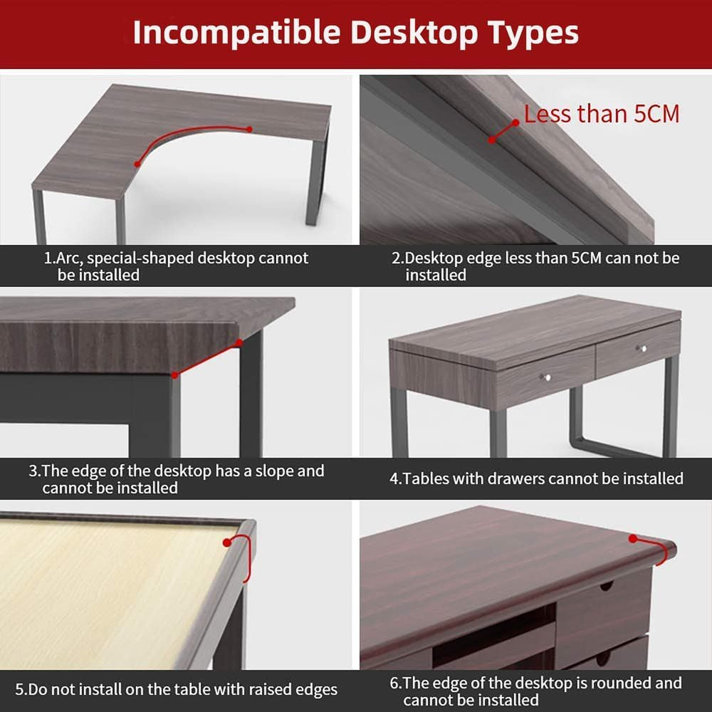 Ergonomic Desk Extension Tray, 75X24Cm, Clamp without Punch, Keyboard Drawer Tray, Computer Armrest Table Stand