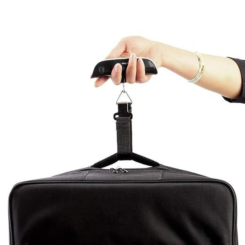 Travel Essentials Backlight LCD Display 110Lb/50Kg Luggage Weight Scale for Travel Portable Handheld Scale with Rubber Paint, Temperature Sensor