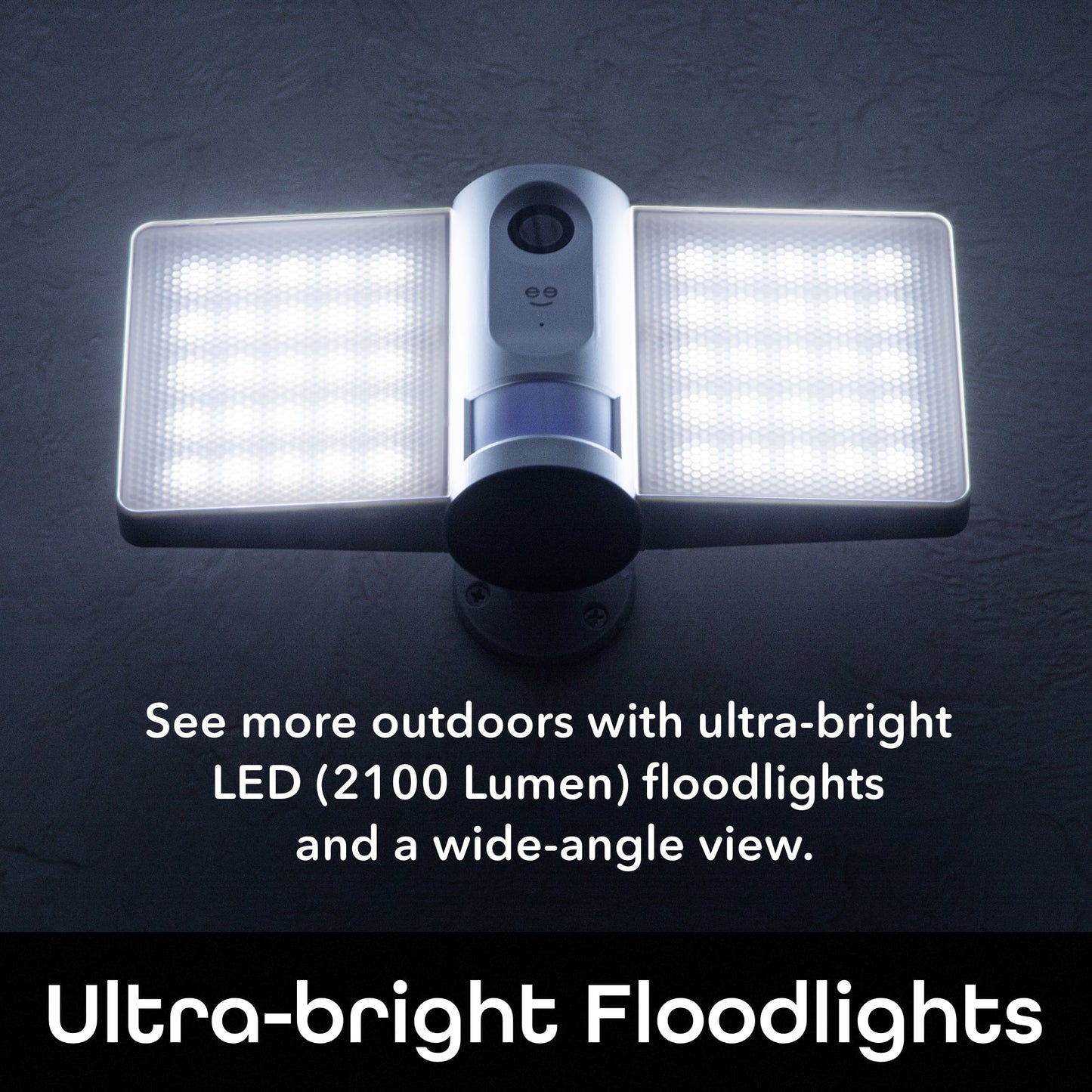 Sentry Wired Floodlight Camera – Smart Security Camera, 2100 Lumens, 1080P HD, Built in Siren, Motion Detection, Night Vision, Works with Alexa and Google Home