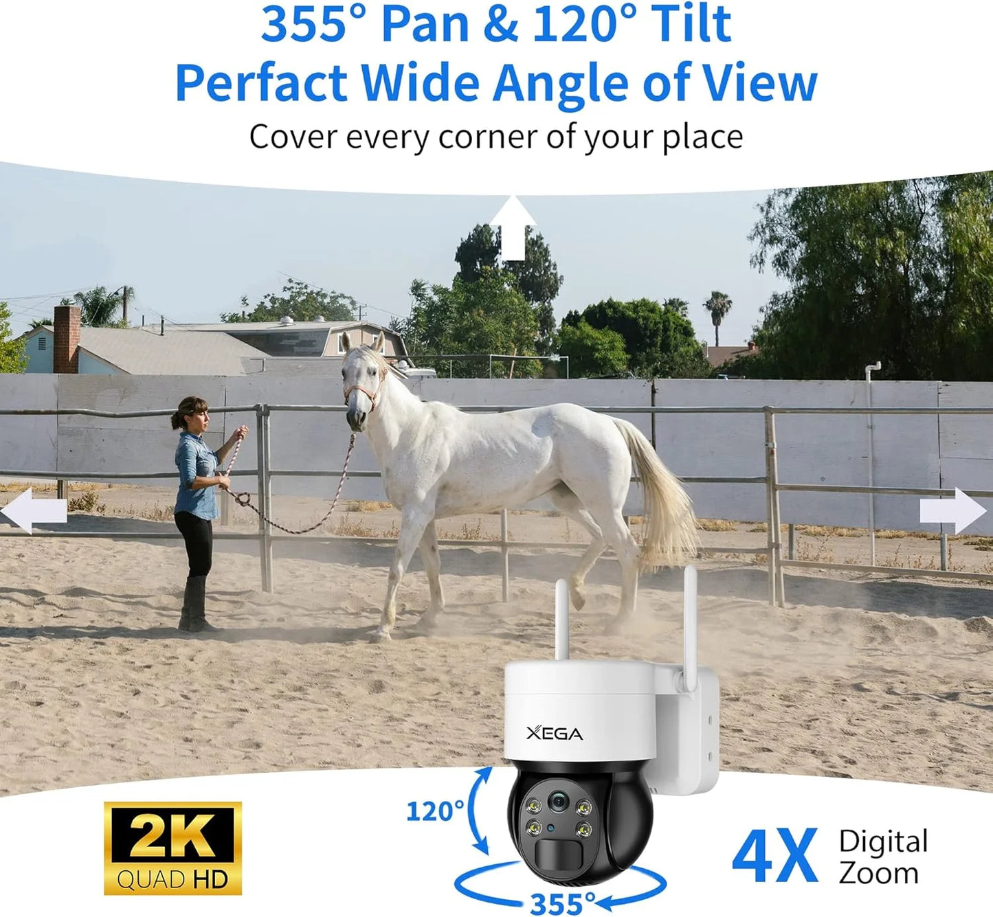 2 Pack 3G/4G LTE Cellular Security Camera with 2K HD, 4 MP, Outdoor Solar Camera, Accessories Included