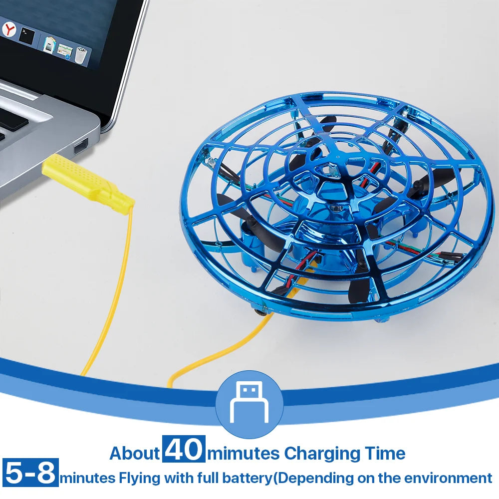 Mini Drone for Kids, Hand Operated Sensory Flying Toys Drone Radio Control Helicopters, Gifts for Kids Boys