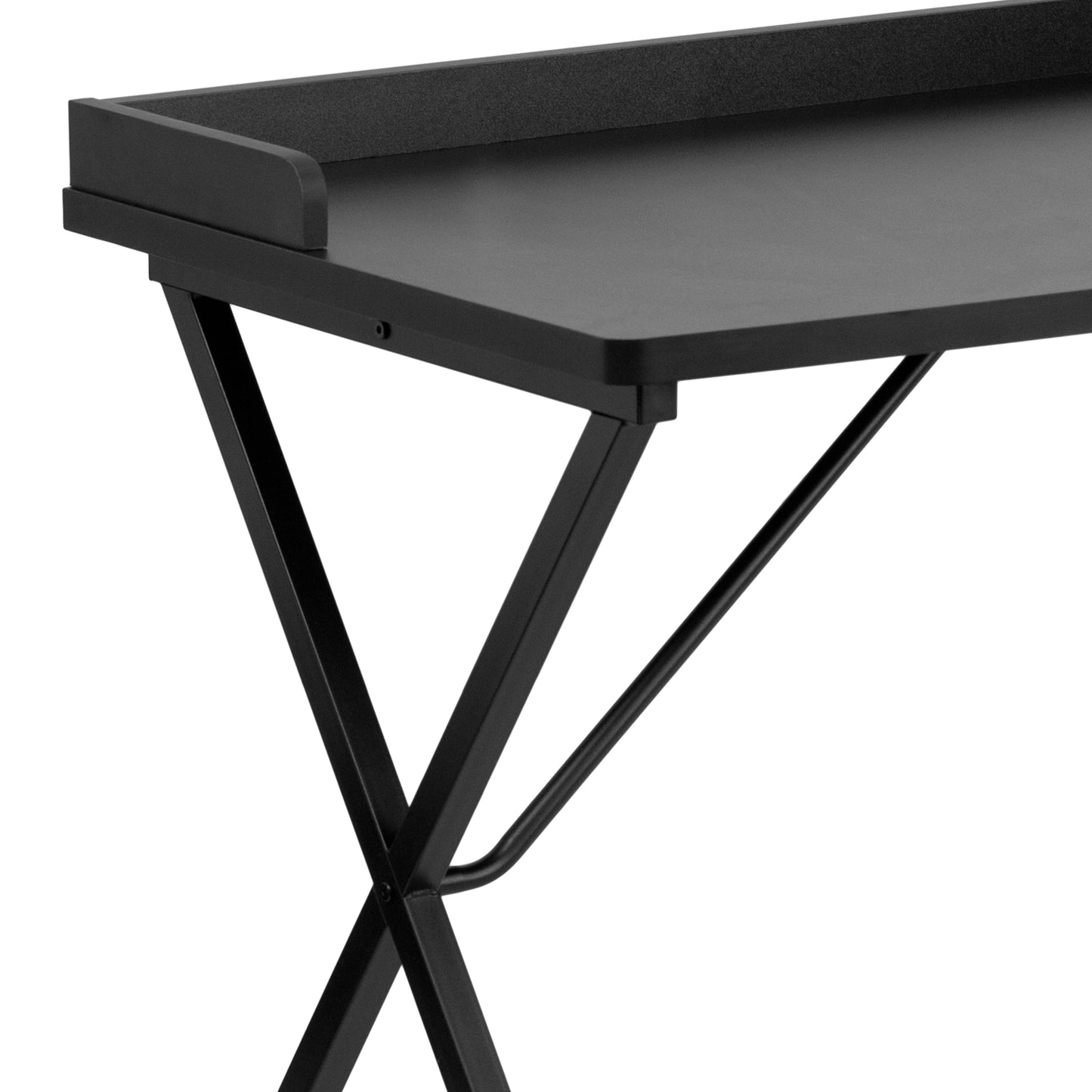 Office Furniture in a Flash Rectangular Desk, Black