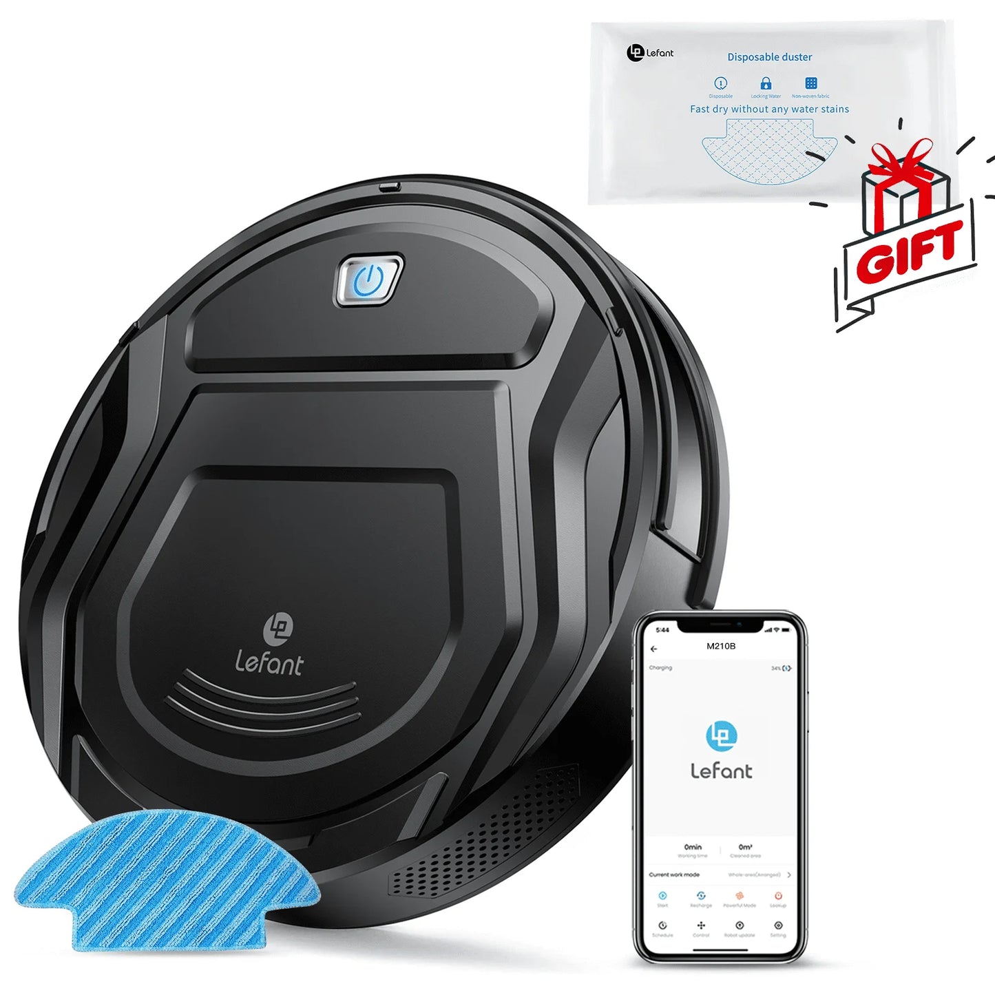 M210 Robot Vacuum and Mop, 2 in 1 Vacuum and Mopping