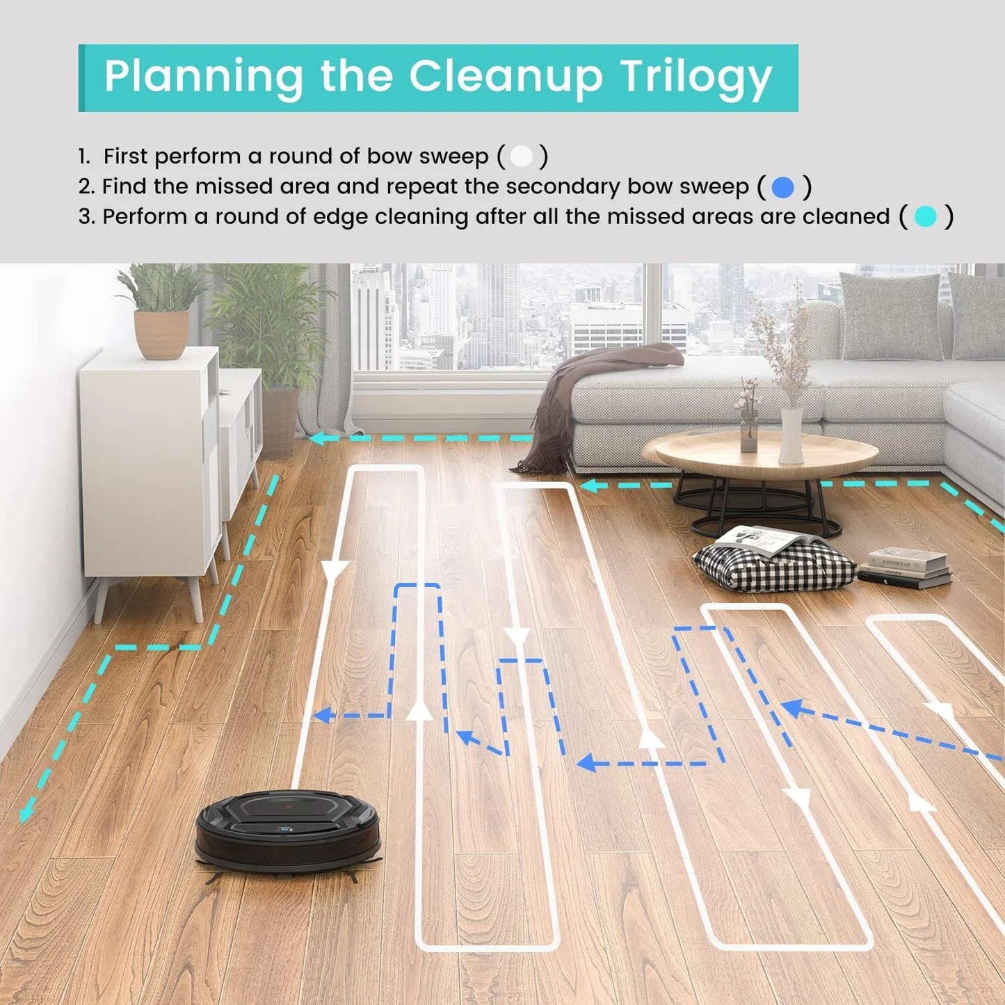 M210 Robot Vacuum and Mop, 2 in 1 Vacuum and Mopping