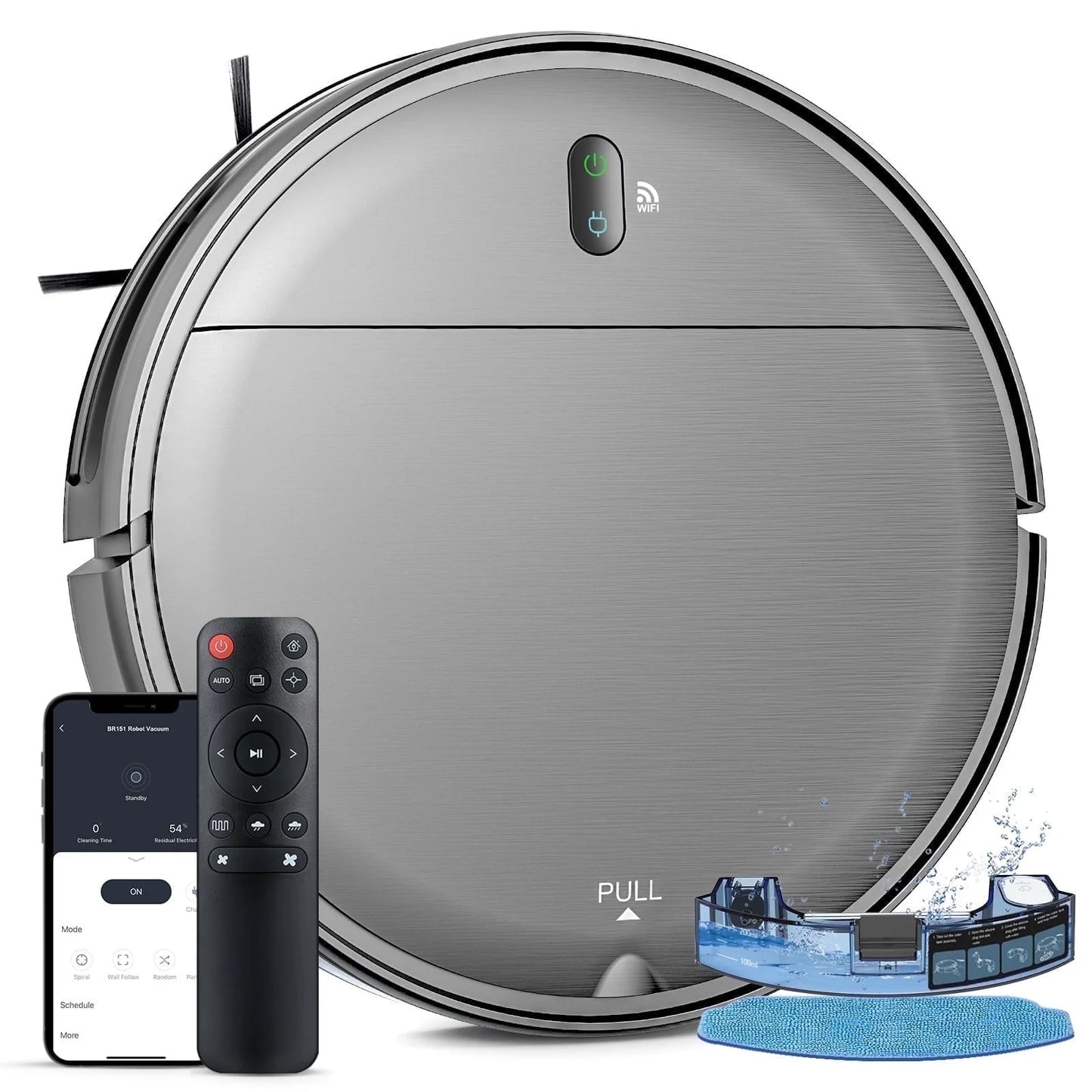 Robot Vacuum Cleaner, Robot Vacuum and Mop Combo with WIFI / Alexa for Pet Hair and Hard Floor