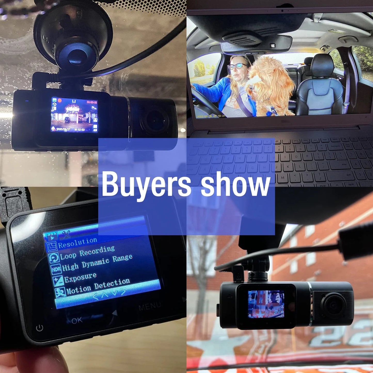 Dual Dash Cam Front and inside 1080P Dashcam for Cars with 64GB SD Card IR Night Vision Car Camera for Taxi Vehicle Accident Lock Parking Monitor