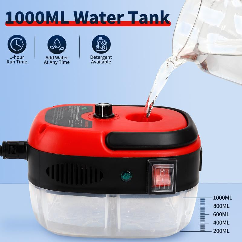 Steam Cleaner 2500W Electric High Pressure Handheld Steamer for Cleaning Portable Car Steam Cleaner High-Temperature Steamer Cleaner for Car Detailing Home Kitchen Hood Use