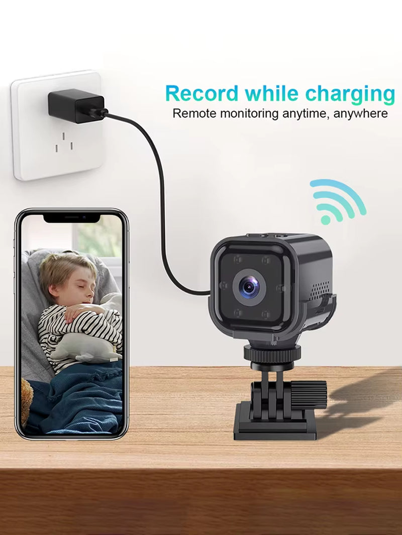 Wifi Mini Camera Two Way Audio Smart Wireless Camera Built-In Battery Surveillance Camera 960Mah for Indoor Outdoor Home Office