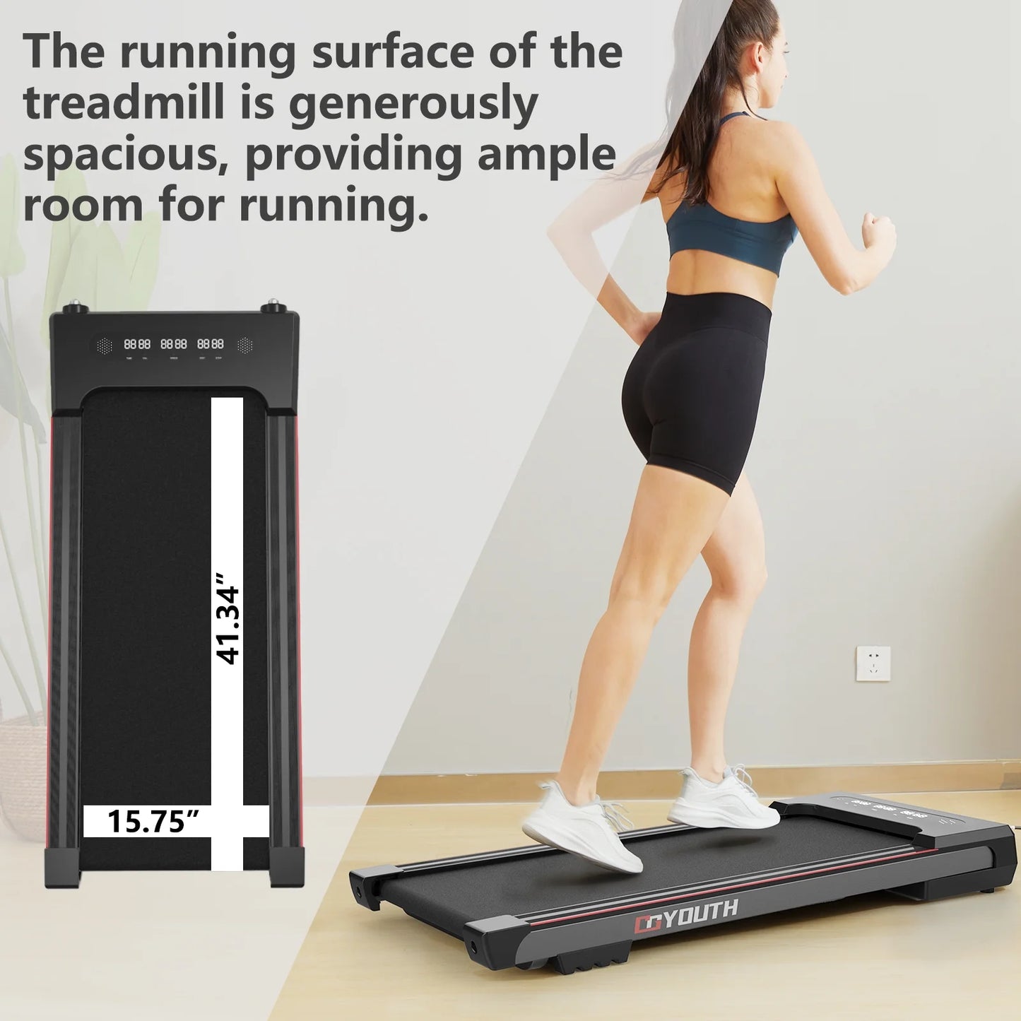 under Desk Treadmill Electric Walking Jogging Exercise Machine for Home/Office Use
