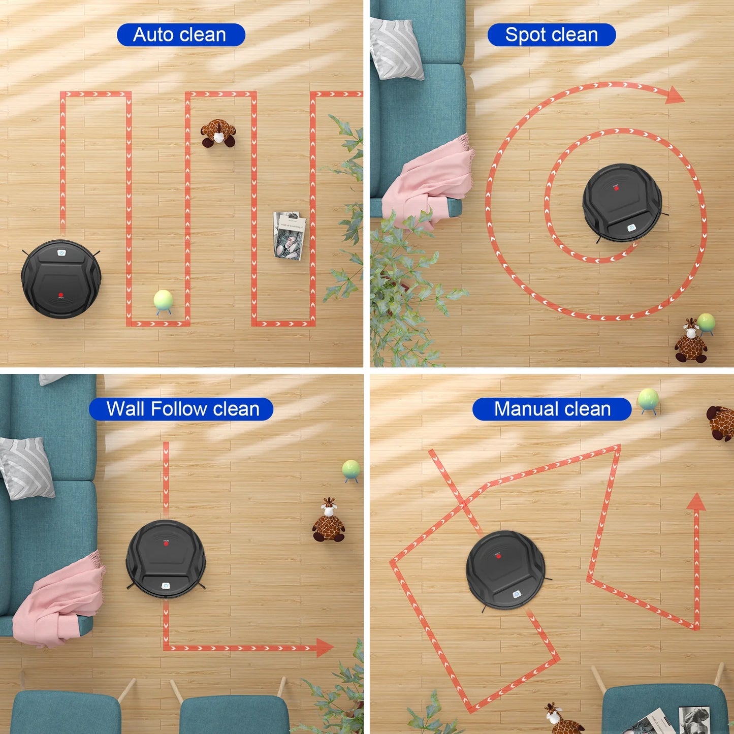 M210 Robot Vacuum and Mop, 2 in 1 Vacuum and Mopping