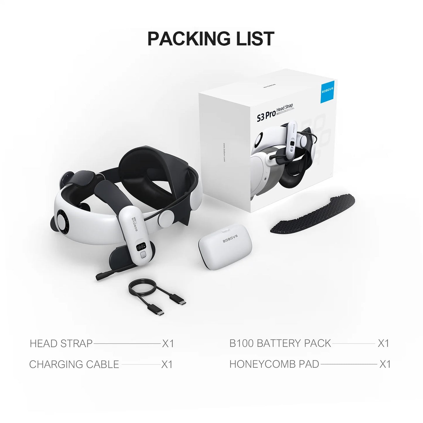 S3 Pro 10000Mah Battery Head Strap Wireless VR Head Strap Accessories, for Meta Quest 3