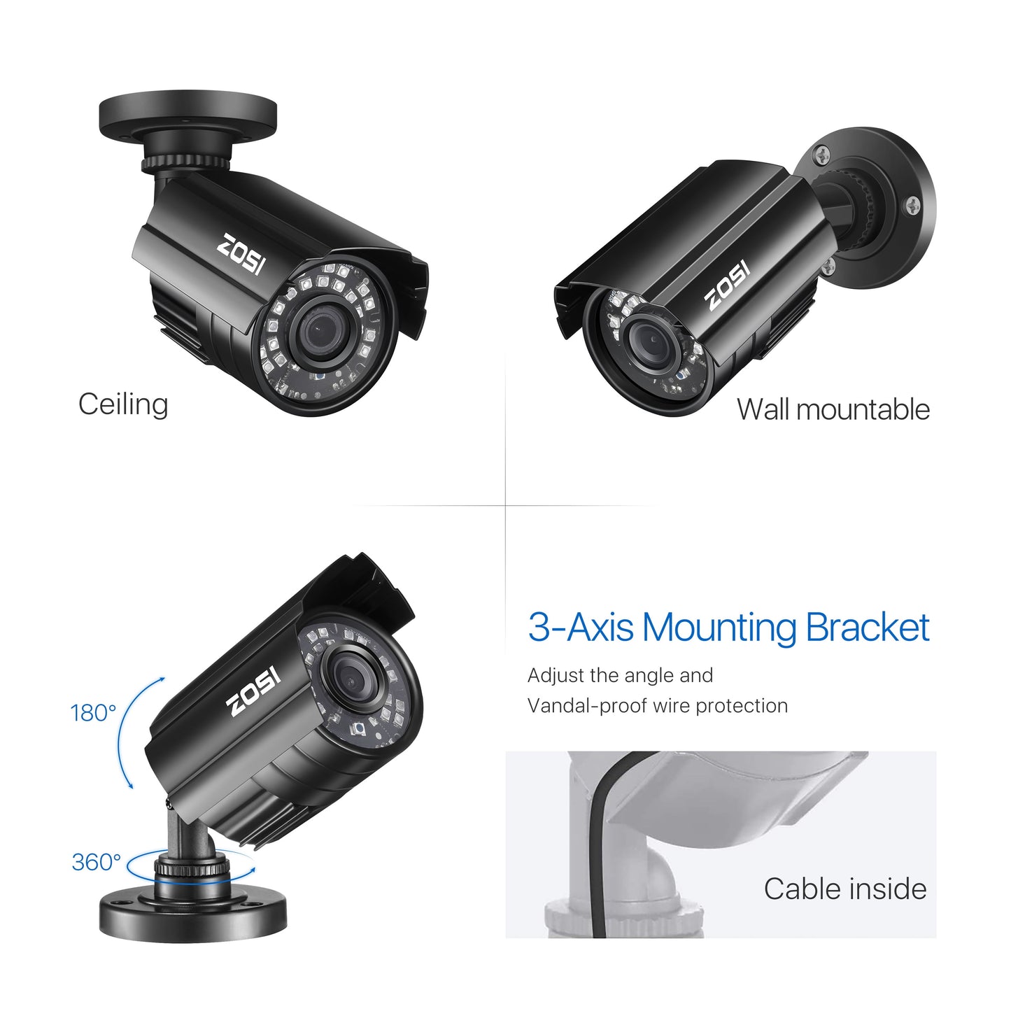 3K Lite Security Camera System, 8-Channel FULL 1080P HD Video Security System CCTV DVR Built-In 1TB Hard Drive, Indoor/Outdoor 2.0MP Weatherproof Surveillance Security Camera System