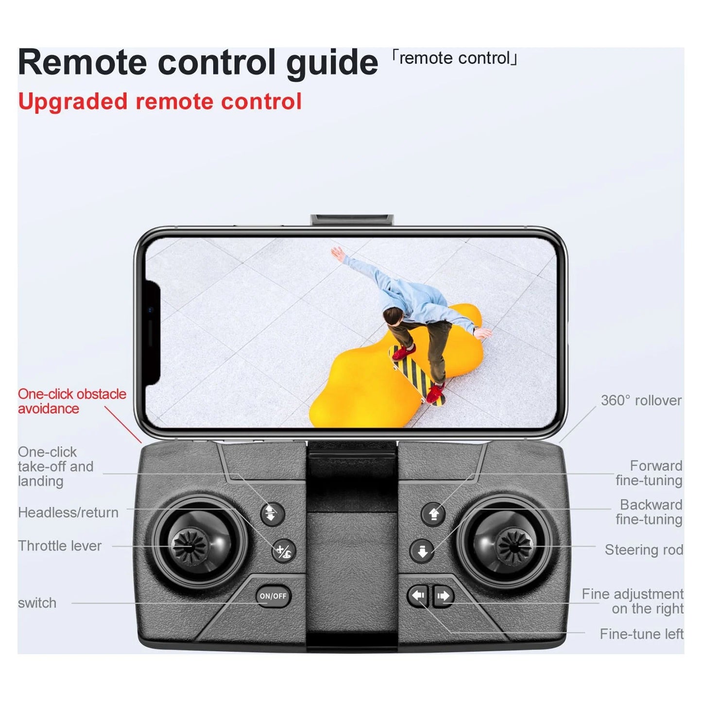 Foldable Drone with Dual 4K HD Camera, Drones for Kids and Adults with 2 Batteries Carrying Bag