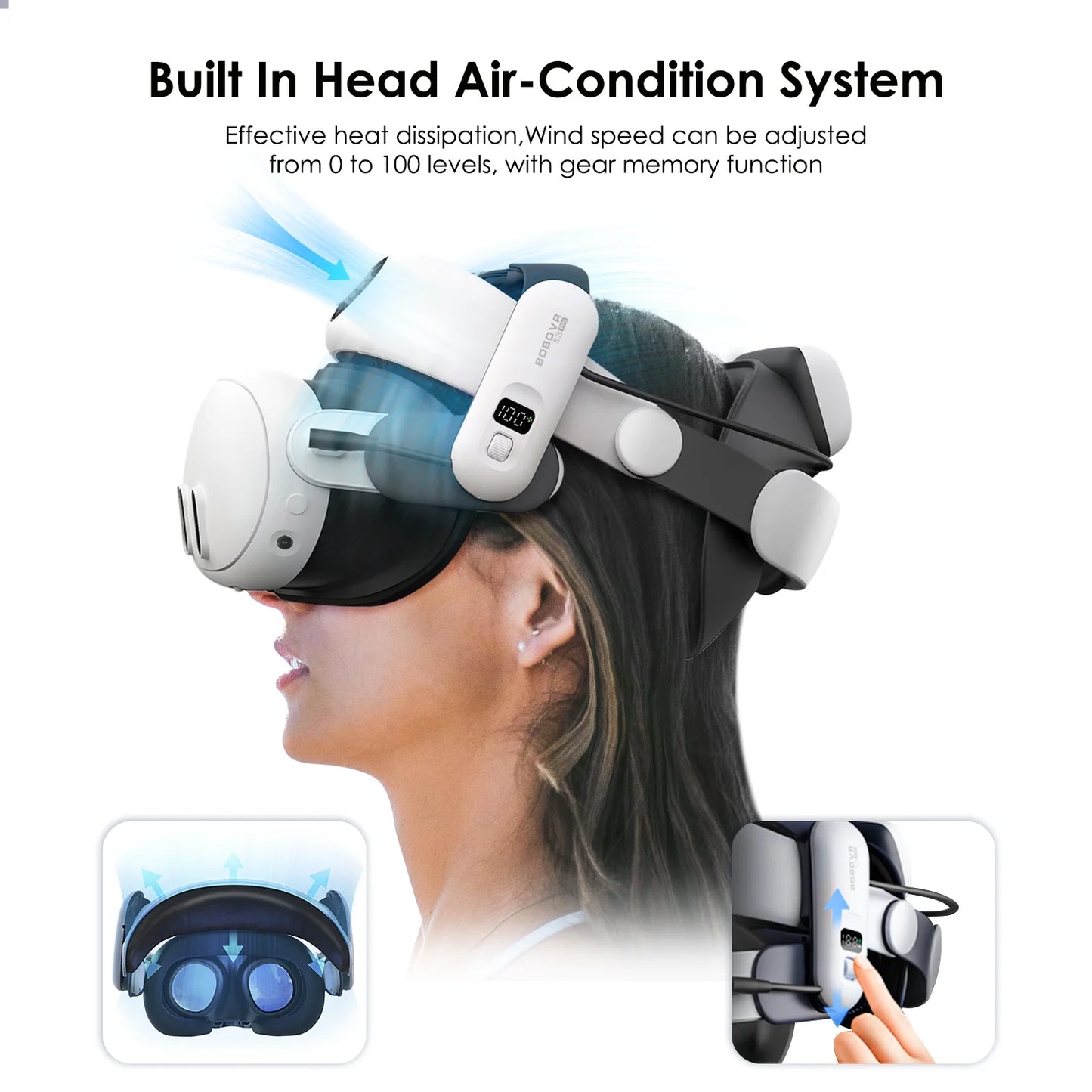 S3 Pro 10000Mah Battery Head Strap Wireless VR Head Strap Accessories, for Meta Quest 3