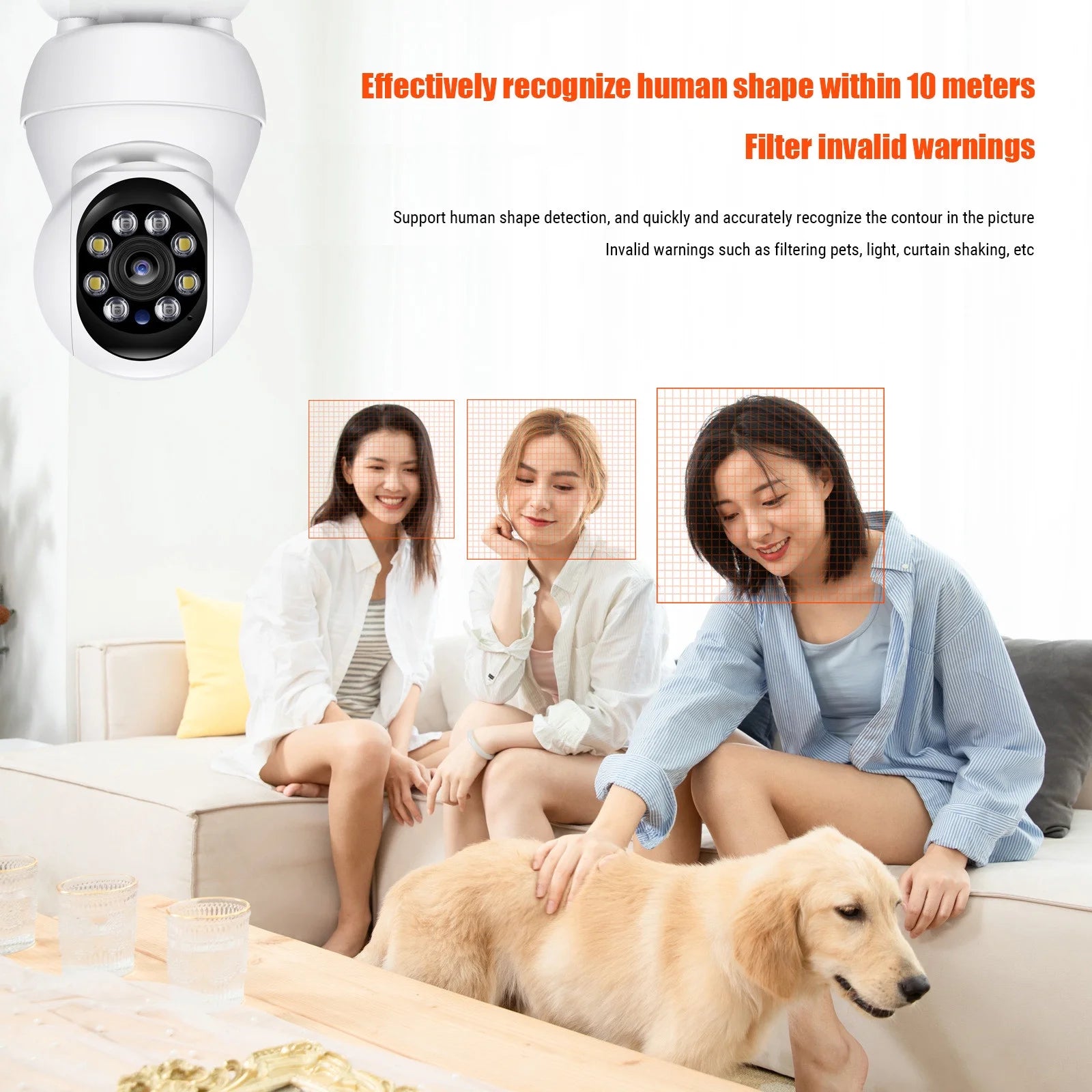 Security Cameras Wireless Outdoor,Smart Security Camera,1080P HD Camera 2.4Ghz WIFI with Night Vision,2-Way Audio,Motion Detection,Cloud & SD Card Storage,Wifi Camera