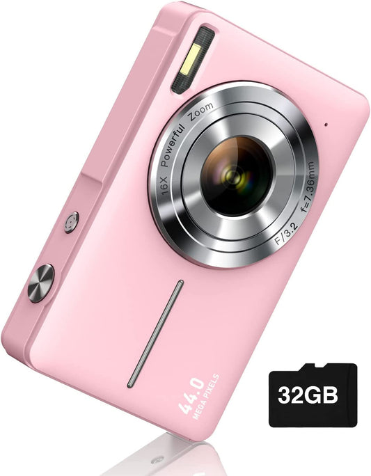 Digital Camera, FHD 1080P Camera, Digital Point and Shoot Camera with 16X Zoom A