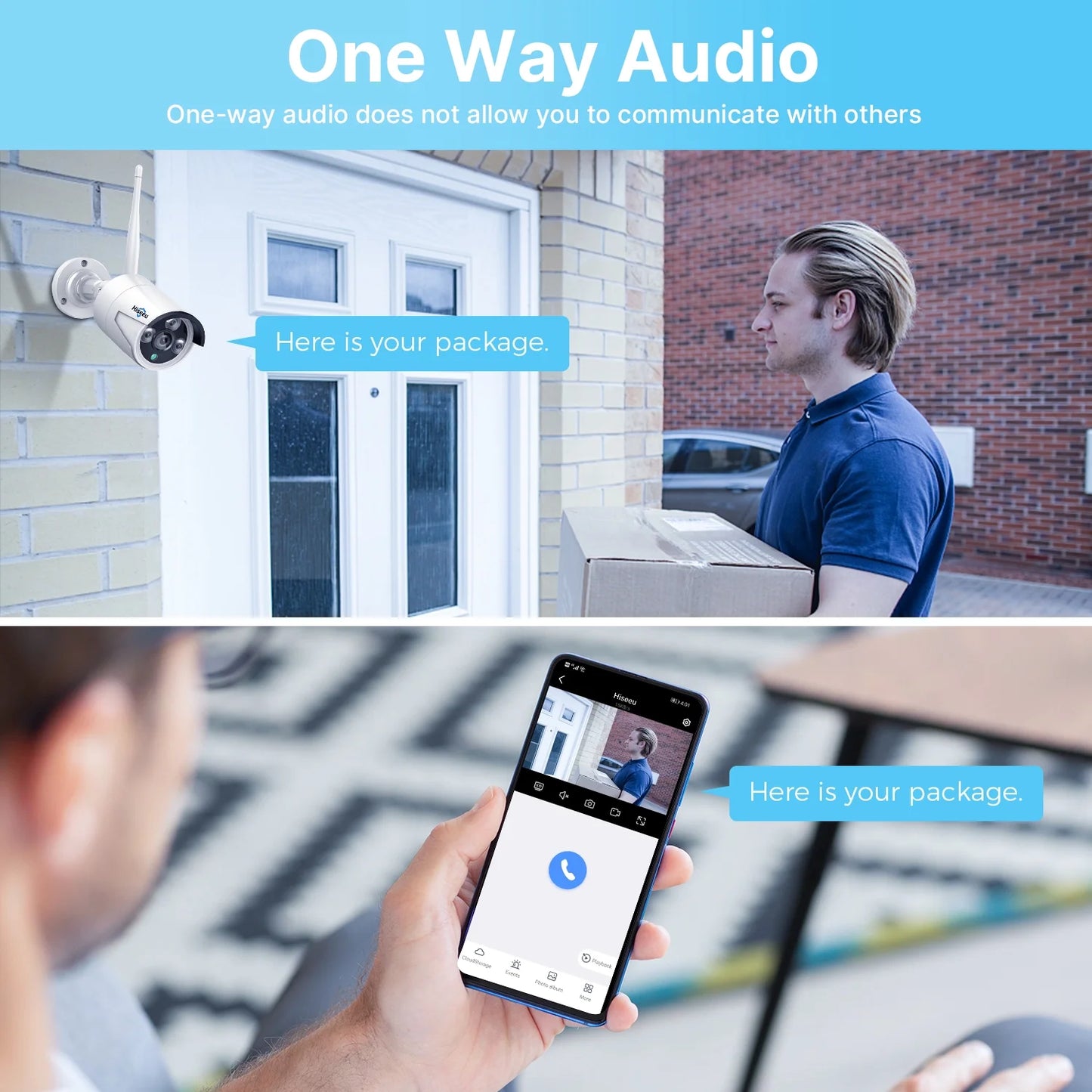 Add-On Camera, 3MP Wireless Wifi Security Camera with Audio Recording,Ip66 Waterproof,64Ft IR Night Vision,Ai Human Detection,Compatible with  Wireless Wifi Security Camera System-White