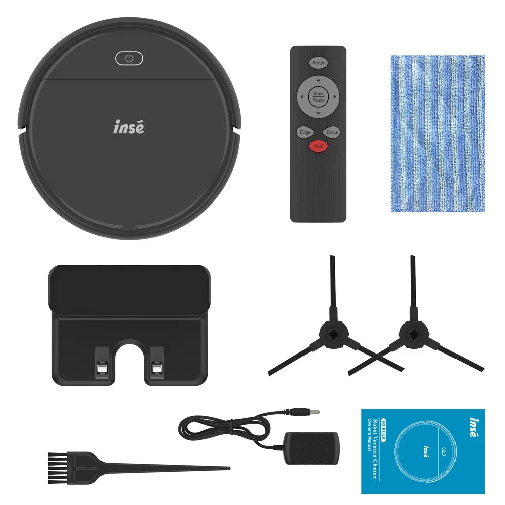 Robot Vacuum Cleaner with 2200Pa, Self-Charging, Tangle-Free, 100 Min Runtime, Anti-Collision Anti-Fall E3 PLUS