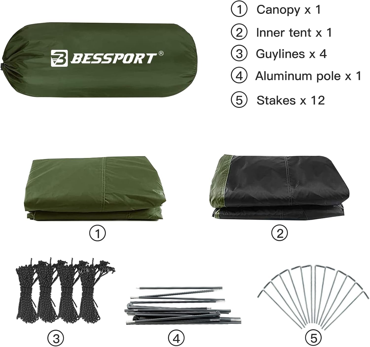 Camping Tent for 2-3 Person, Lightweight Backpacking Tent Waterproof Windproof Two Doors Easy Setup Double Layer Outdoor Tents for 3 to 4 Seasons, Suitable for Outdoor,Hiking,Camping