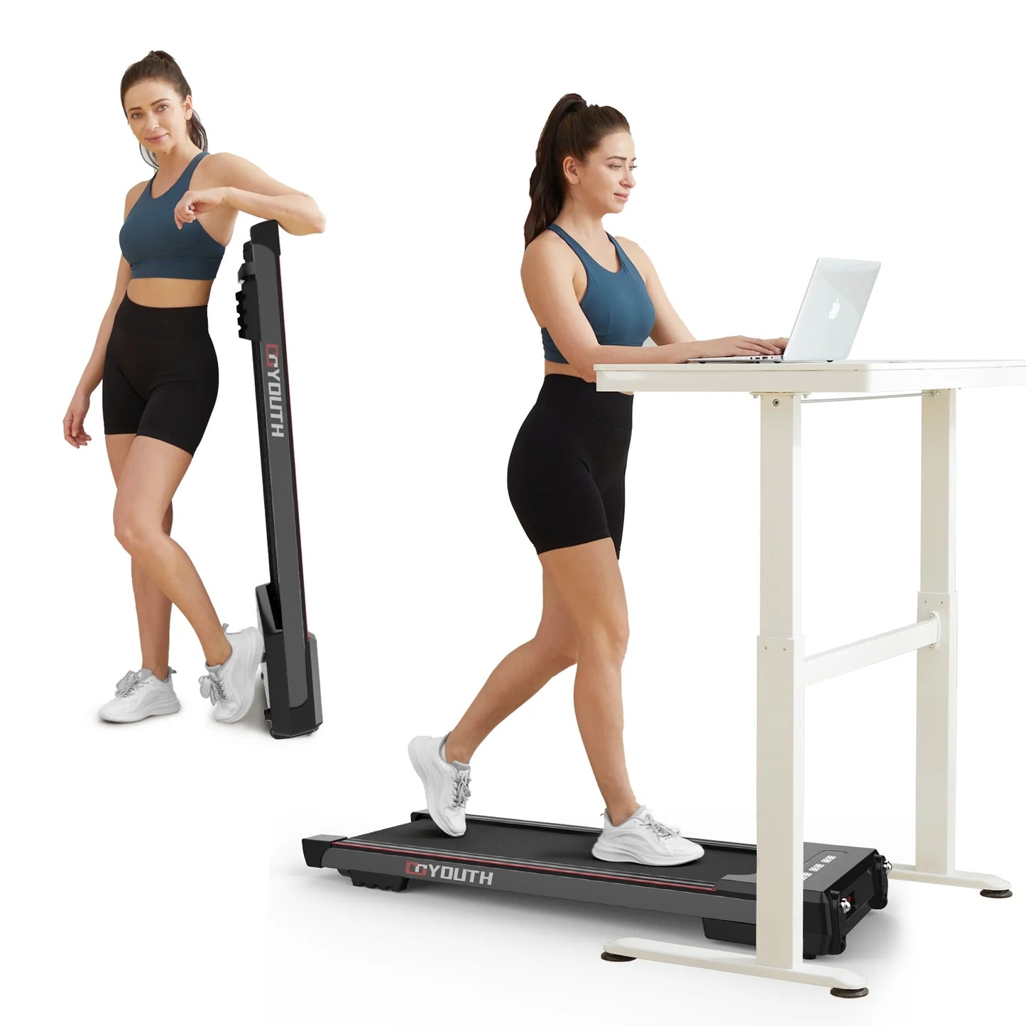 under Desk Treadmill Electric Walking Jogging Exercise Machine for Home/Office Use