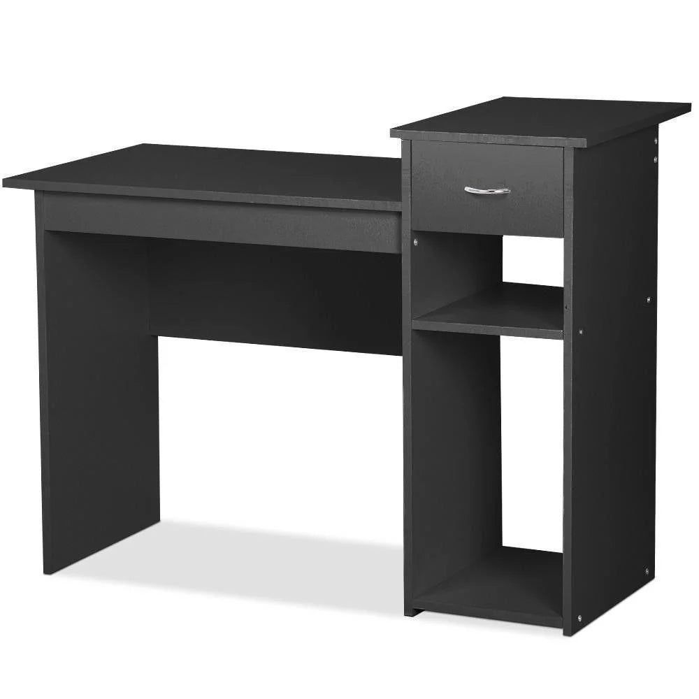 Writing Computer Lap Desk for Home Office, Desk Computer Table Study Writing Desk Workstation with Drawer Shelving