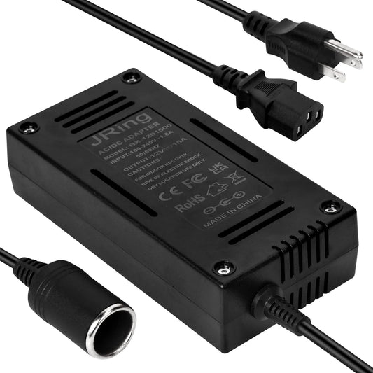 AC to DC Converter 15A 110-220V 12V Car Cigarette Lighter Socket Power Adapter for Car Vacuum Tire Inflator and Other Car Devices under 180W