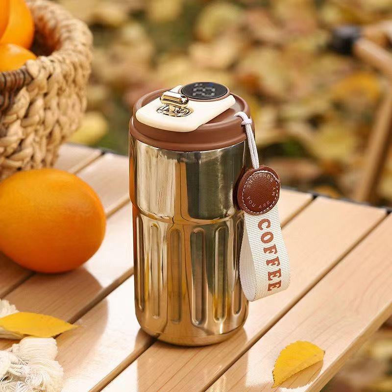 Intelligent Temperature Measuring Thermos Cup, High-Quality 316 Stainless Steel Coffee Cup, Accompanying Car Cup, Gift Water Cup, Birthday and Christmas Gift Classic Drinkware Flasks Resistance Portable Mug Tumbler Water Bottles