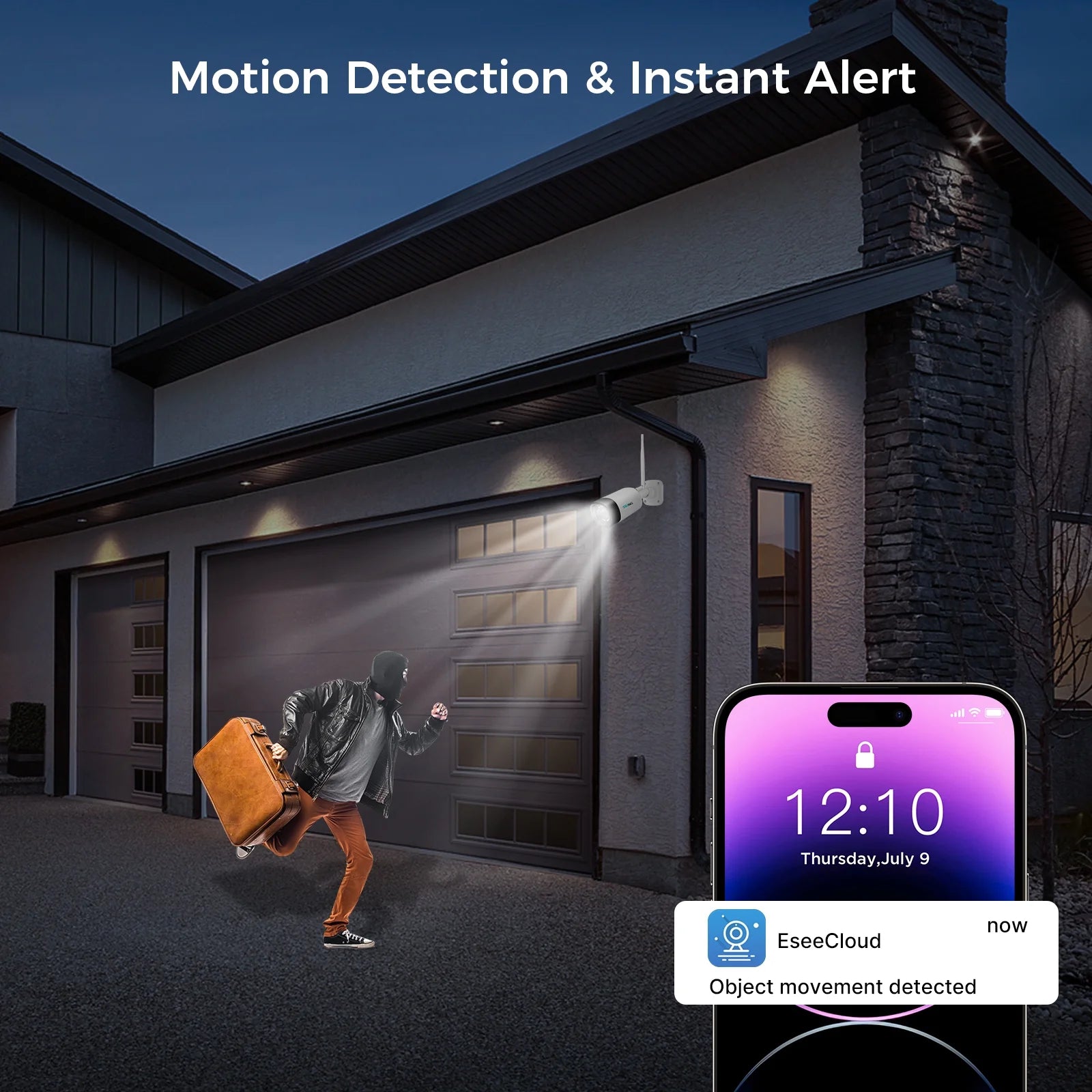 5MP Security Camera System with 1TB Hard Drive, Outdoor Security Camera Wireless Wifi with Two-Way Audio,Human Detection