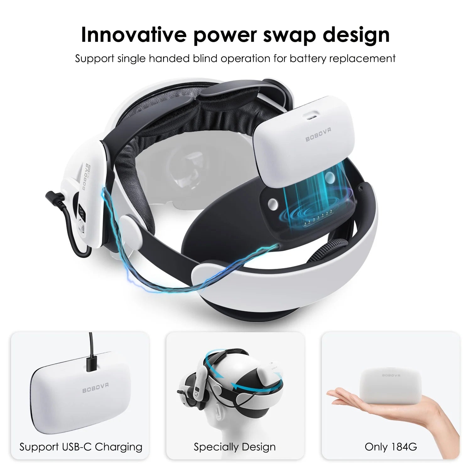 S3 Pro 10000Mah Battery Head Strap Wireless VR Head Strap Accessories, for Meta Quest 3