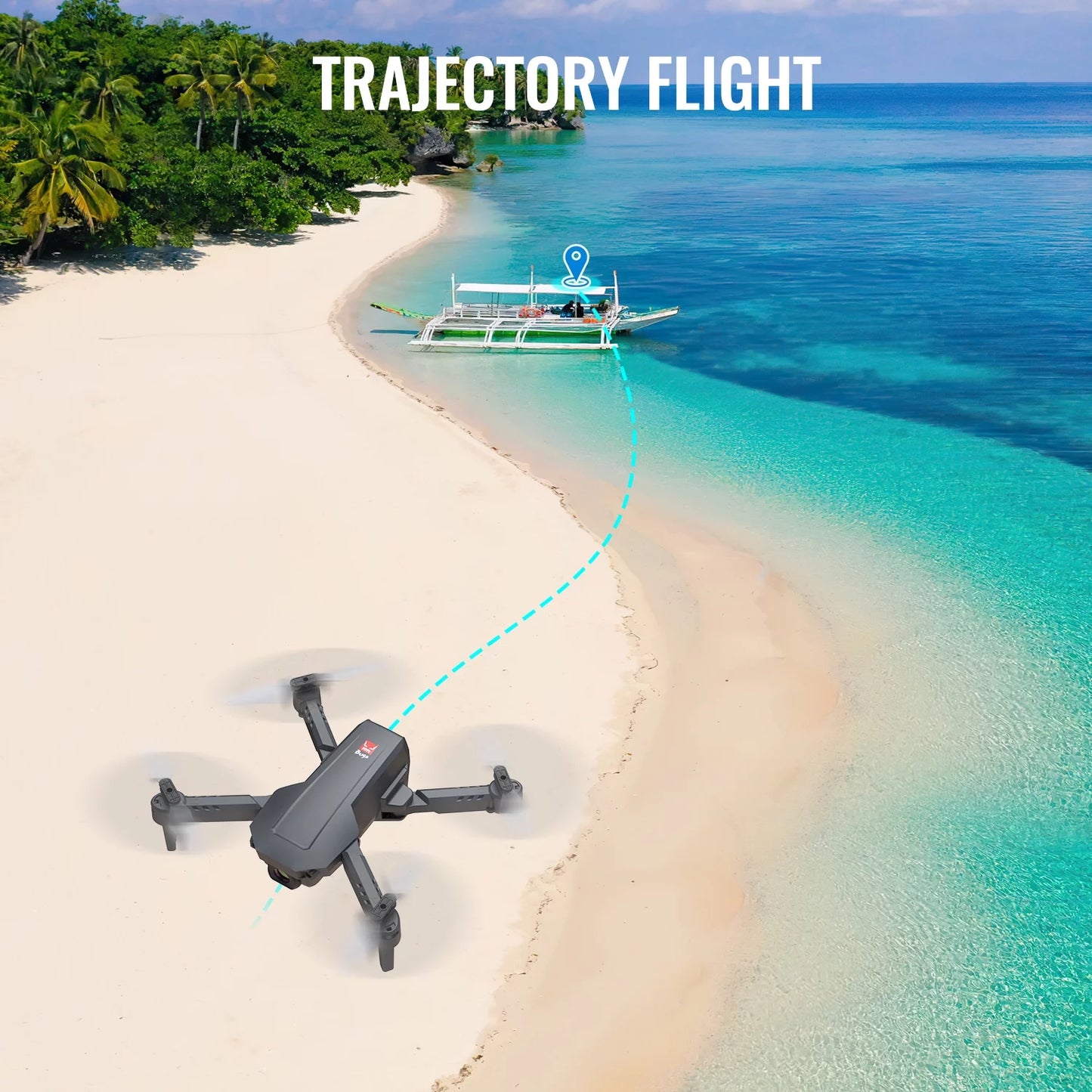 Mini Foldable Drone, 1080P HD FPV Camera Wifi RC Quadcopter, Voice/Gesture Control, for Kids Adult and Beginners Black