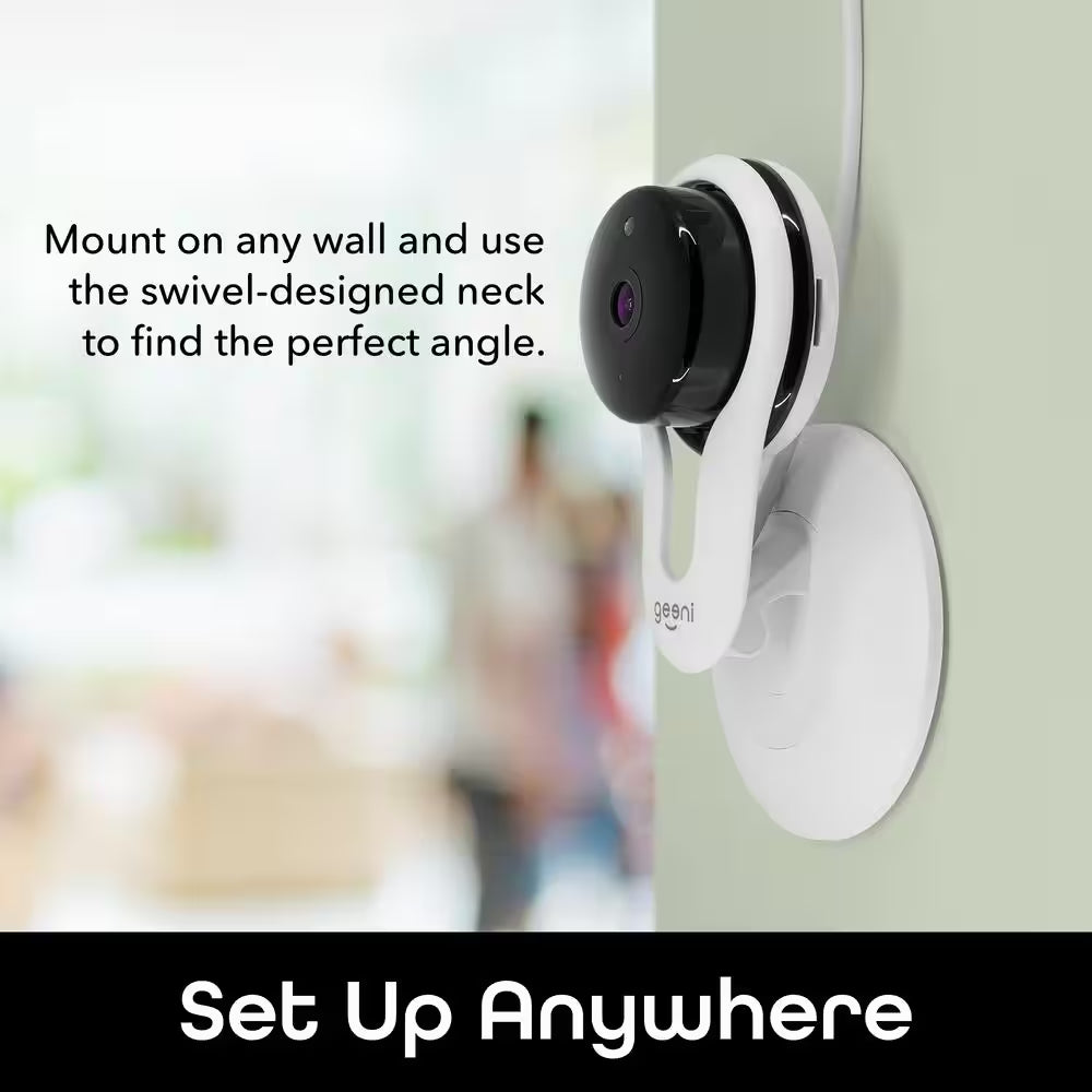 Aware 1080P HD Adjustable Mini Wi-Fi Standard Surveillance Camera with 2-Way Talk Motion Detection Works with Alexa