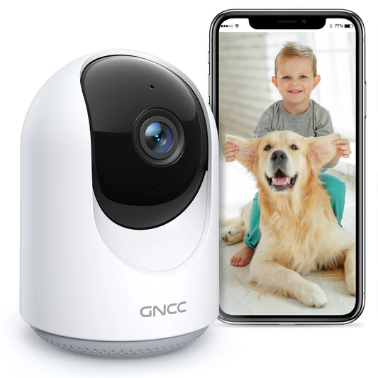 Indoor Security Camera, 1080P, 360°APP Pan, Motion Detection, 2-Way Audio, Alerts, Cloud, Alexa