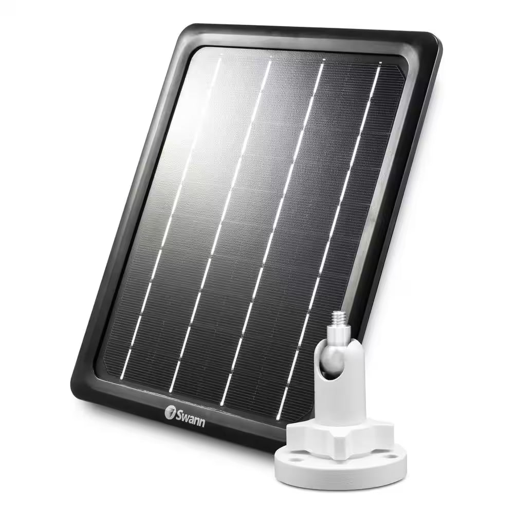 Battery Powered Wireless Indoor/Outdoor Smart Surveillance Bullet Camera with Solar Panel and Mounting Stand
