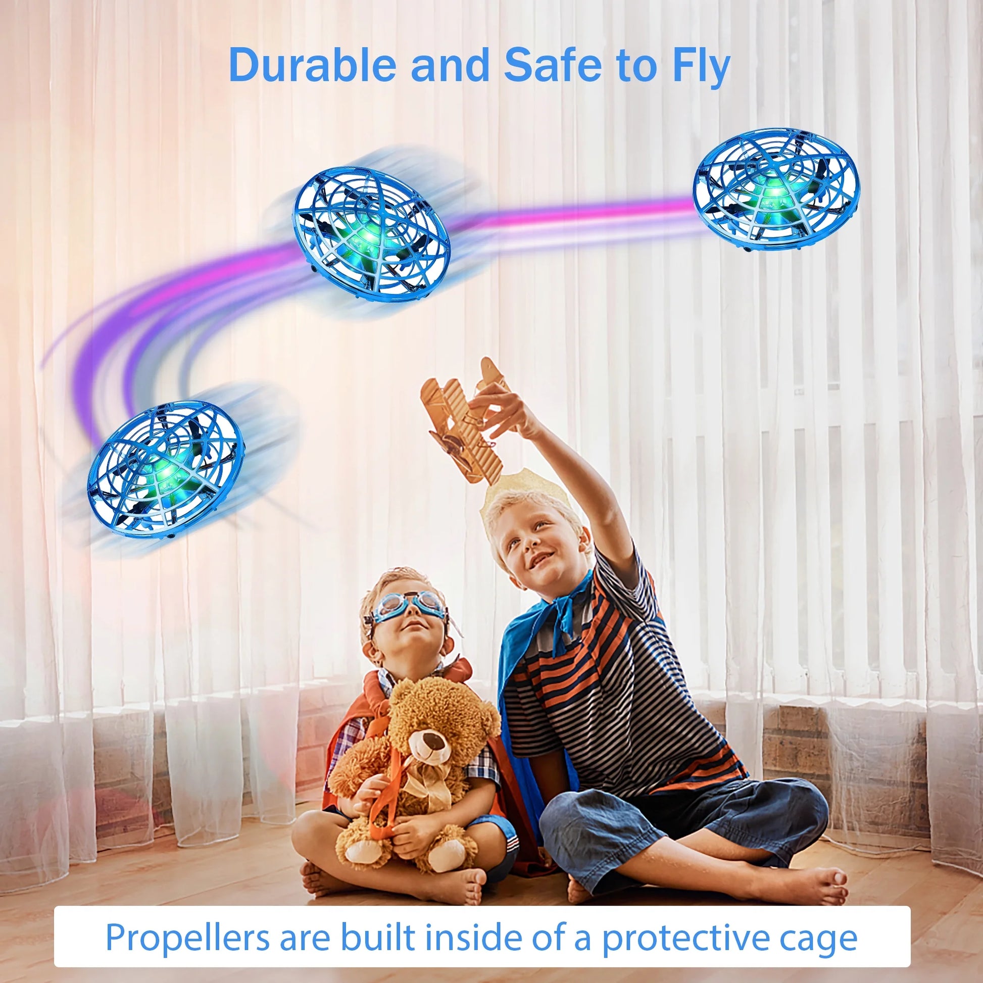 Mini Drone for Kids, Hand Operated Sensory Flying Toys Drone Radio Control Helicopters, Gifts for Kids Boys