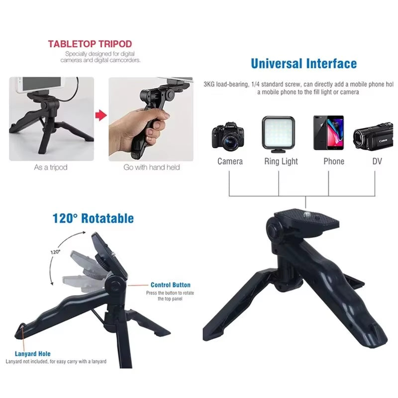 Smartphone Vlogging Kit: Tripod, Phone Holder, Mini Microphone, and LED Fill Light for TikTok Live Streaming and YouTube Videos