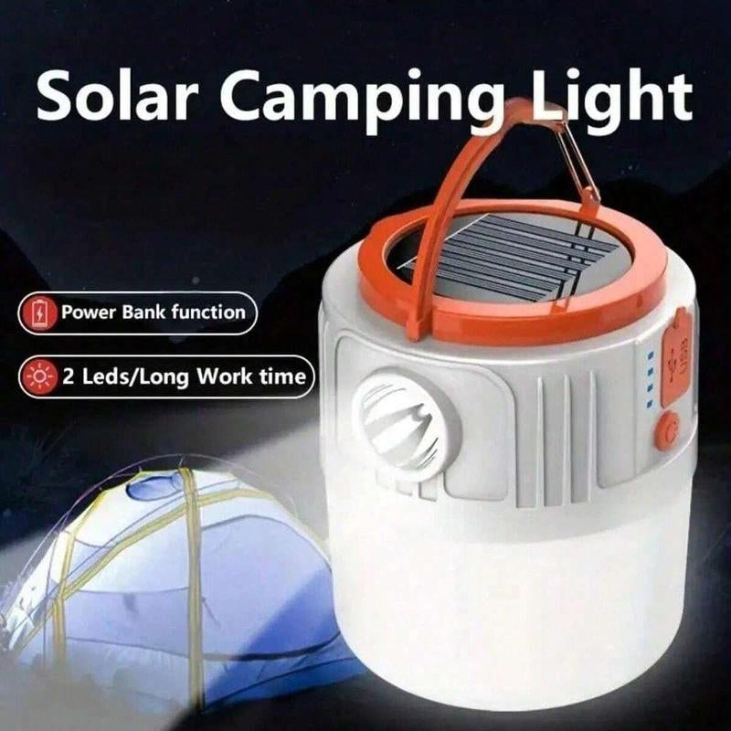 LED Solar Powered Camping Light, 1 Count Movable Portable Solar Light, Multifunctional Outdoor Camping Light for Outdoor Camping Travel, Christmas, Christmas Gift