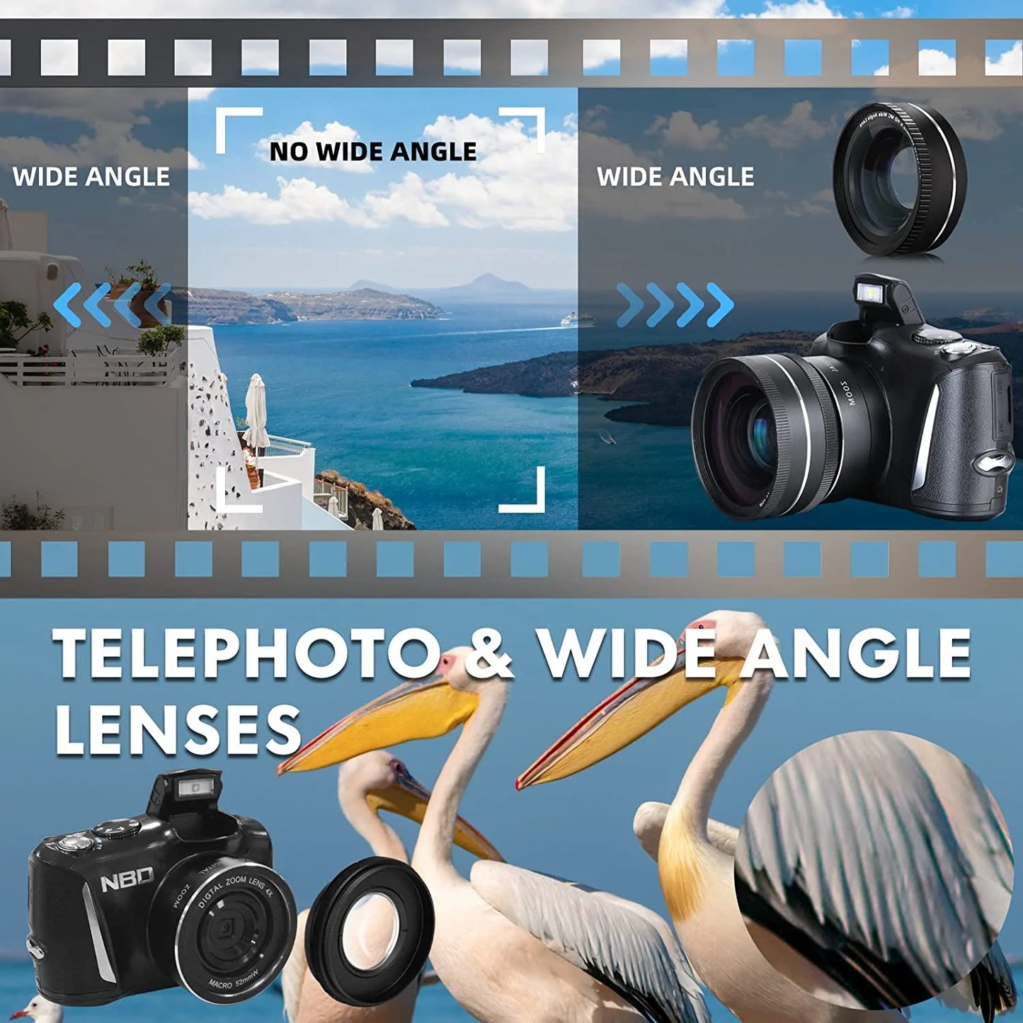 Digital Camera 4K Video Camera Camcorder Ultra HD 48MP Youtube Vlogging Camera with Wide Angle Lens 16X Digital Zoom 3.0" Screen