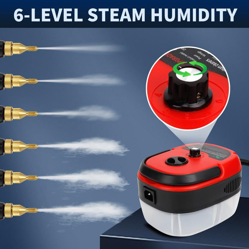 Steam Cleaner 2500W Electric High Pressure Handheld Steamer for Cleaning Portable Car Steam Cleaner High-Temperature Steamer Cleaner for Car Detailing Home Kitchen Hood Use