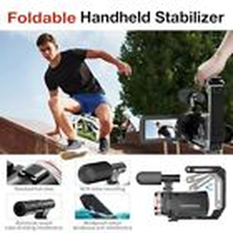4K Video Camera Camcorder, 64MP UHD Vlogging Dual Camera for Youtube, 21X