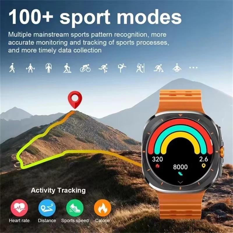 Smart Watch for Samsung Galaxy Watch 7 Ultra Men GPS Track Smart Watch Amoled Always Display Body Clock BT Talk Smart Watch 2024