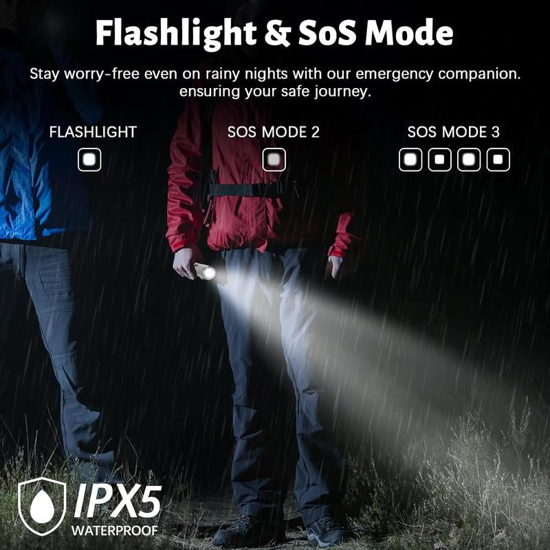 2 in 1 LED Work Light, 1 Count Portable Foldable Camping Light Flashlight, Multifunctional LED Light for Hiking, Camping, Fishing and Travel, Christmas Gift