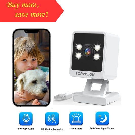 Q28 Smart Home Security Camera Outdoor with 2K Resolution, Box Surveillance Camera, White, 1