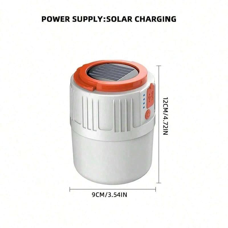 LED Solar Powered Camping Light, 1 Count Movable Portable Solar Light, Multifunctional Outdoor Camping Light for Outdoor Camping Travel, Christmas, Christmas Gift