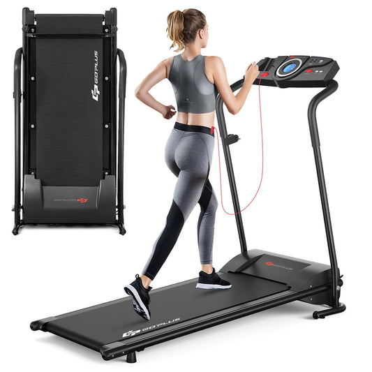 Goplus 1HP Electric Treadmill Folding Motorized Power Running Machine Fitness