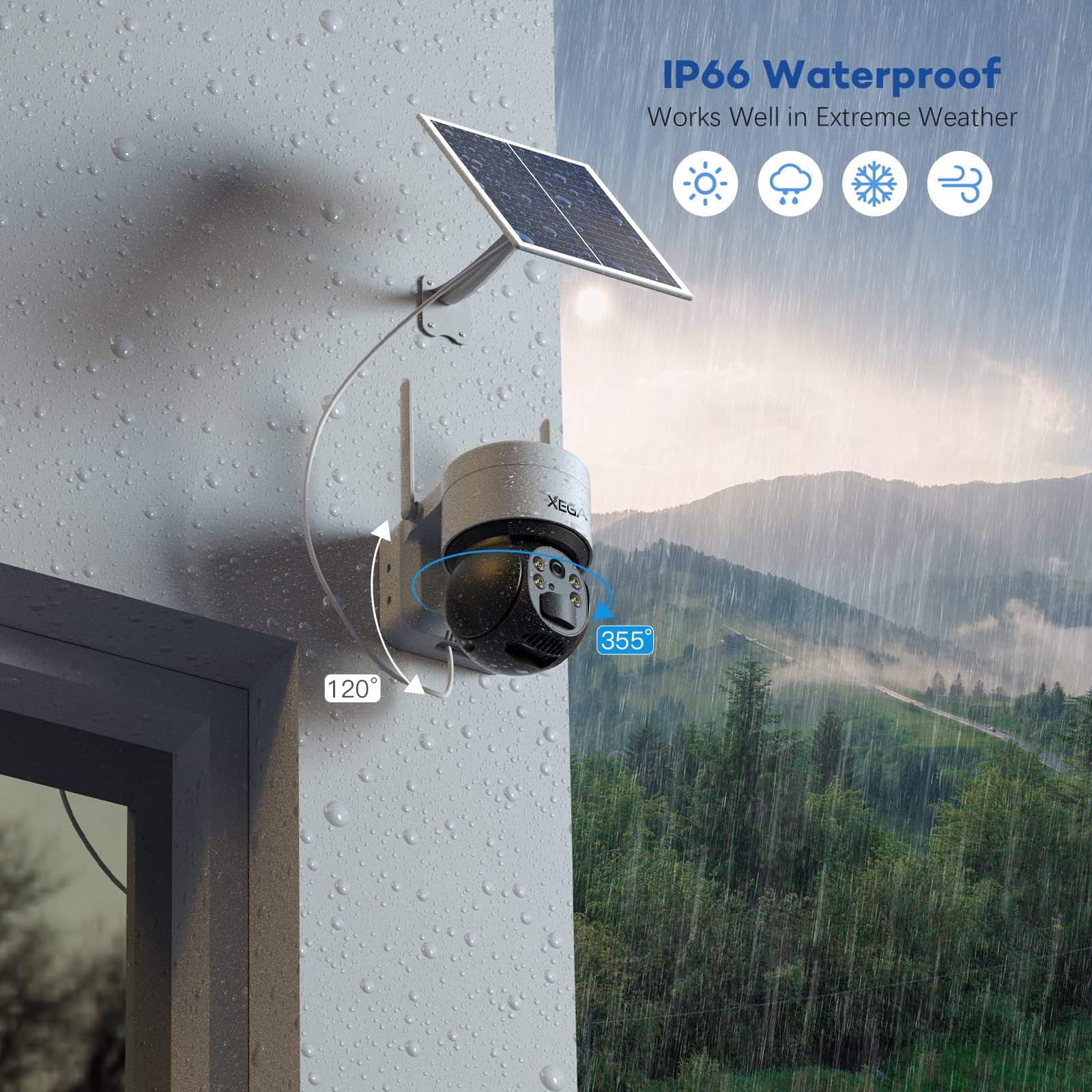2 Pack 3G/4G LTE Cellular Security Camera with 2K HD, 4 MP, Outdoor Solar Camera, Accessories Included